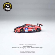 Ready Stock PARA Audi R8 LMS 2015 Newbergrin 24H Endurance Sai Team WRT #29模型 Limited Edition Car Mo