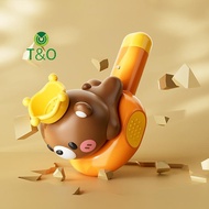 [T&O-t] 1 Set Whistle Blowing Music Floating Blow  Balls Educational Games 2 In 1 Cartoon et Blowing