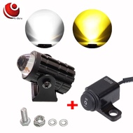 C-thru 20W 1Pair Mini Motorcycle Driving Light LED Light V5 White Yellow Double Universal High Quali