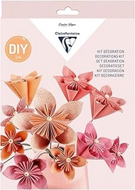 Clairefontaine 97714C Discovery Kit with 12 Origami Flowers, 70 g/m², 60 Sheets in 4 Formats: 5F 15 