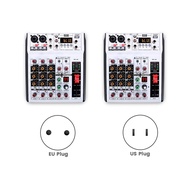 Professional Digital 4 Channel Audio Mixer Sound Mixing Console Stereo Mixers for DJ Recording Karao