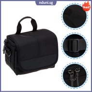 🧂 Black Storage Camera Bag Featuring Adjustable Shoulder Strap and Tough Nylon Build 10.5x7.5x4 inch