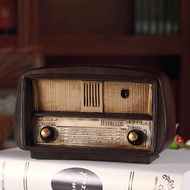 Europe style Resin Radio Model Retro Nostalgic Ornaments Vintage Radio Craft Bar Home Decor Accessor