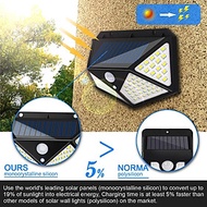 Đèn năng lượng mặt trời 100 LED - 3 chế độ sáng, Đèn Năng Lượng Mặt Trời Cảm Biến Chuyển Động Cảm Bi