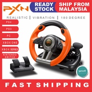 (READY STOCK)(SHIP FROM MALAYSIA)PXN V3 PRO 180 DEGREE USB RACING STEERING WHEEL PEDALS PC PS4 XBOX 