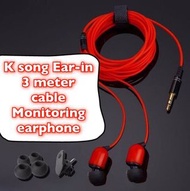in-Ear Earphones 3.5MM 3 Meters Long Earphone for Anchor, Karaoke，Unique, Beautiful and Generous