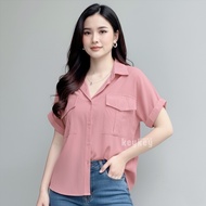 KEMEJA AGNES AGNES AGNES | Wolfis Premium Casual & Formal Women's Shirt | Simple & Stylish Shirt Top