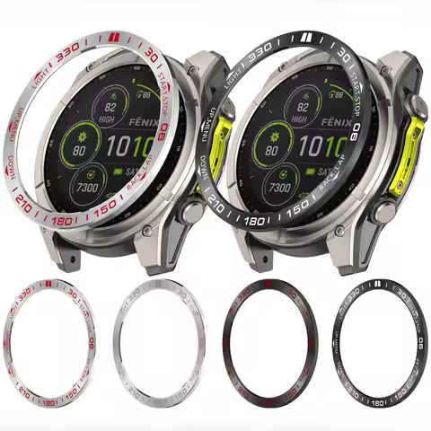 Metal Bezel Ring Time Speed Frame Screen Protector Cover For Garmin Fenix8 AMOLED SOLAR 43mm 47mm 51