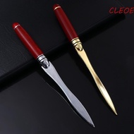 CLEOES Letter Opener Portable Stainless Steel DIY Crafts Tool Office School Supplies Wooden Handle Student Stationery Envelopes Opener