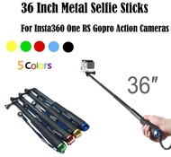 36 Inch Extendable Handheld Pole Metal Selfie Monopod Stick for Insta360 One RS GoPro  Hero 10 9 Xiaomi Dji Action Camera Accs