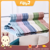 Ready Stock FIFTY2 FHL029 High Quality Plastic Clothes Hanger Baju Tahan Lama Harga Borong Boutique Cloth Coat Hangers