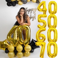 Anniversary Birthday 30th 40th 50th 60th 70th Number Towers Party Backdrop Balloons Stand Decoration