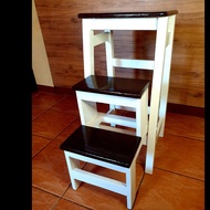 Convertible Bar Stool and Ladder Wooden Bar Stool Bar Counter Chair Bar Stool High Chair Bar Stool W