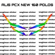 Stiker Alis Atas Bawah PCX 160 New Tema RGB Custeam Variasi Motor