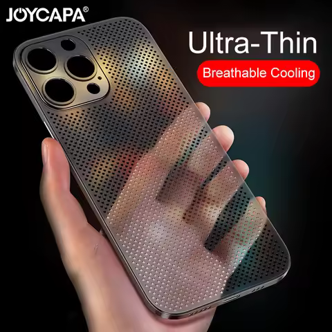 Ultra Thin Matte Mesh Hollow Case For iPhone 13 12 Pro Max i Phone13 0.2mm Slim PP Soft Hard Breatha