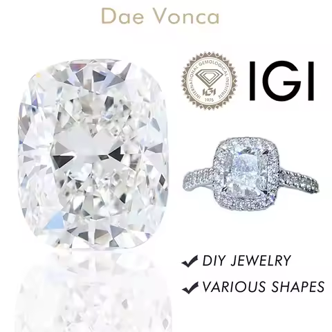 Cushion Cut Lab-Grown Diamond IGI Certificate DE 1.0-6.0ct Loose Diamond VS/VVS IGI Certificate Diam