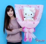 可愛hello kitty花束~正版授權~KITTY金莎花束kitty玩偶~畢業花束~kitty花束~生日禮物~全省宅配