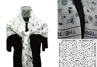 兵馬俑 秦文化方絲巾-白色(大)