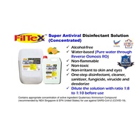 FILTEX Concentrated 5L (1:10) Super Antiviral Disinfectant Solution / Surface Sanitizer