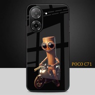 HP Glitter Glass Phone Case For POCO C71 - POCO C71 Phone Case - K123