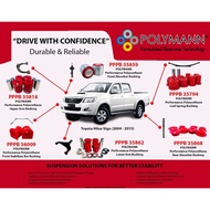 Polymann Hilux Vigo (2004 - 2015) Lower Upper Arm Absorber Stabilizer & Spring PU Bush (Not Nylon/Si