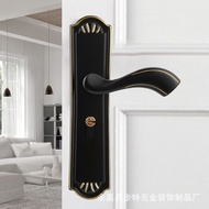 Black Bedroom Indoor Room Door Solid Wood Door Door Handle Silent Door Lock Mechanical Door Lock Lock Household Universal Type