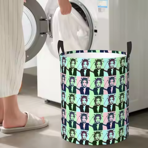 Millie Bobby Brown Pop Art Foldable Laundry Baskets Dirty Clothes Sundries Storage Basket Home Organ