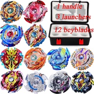 Beyblade Burst Set 12 gyros+3 launchers+1 handle+1 box Spinning Top Toy Gift for Kids