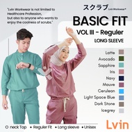 Lvin] Vol III - O Neck Collar - Baju SCRUB MEDICAL SCRUB SUIT DOCTOR'S SCRUB FOR MAN &amp; WOMEN /Regular Fit/ Set Of OKA OK Nurse Pants /TIMELESS SERIES/Doctor Long Sleeve [Export]