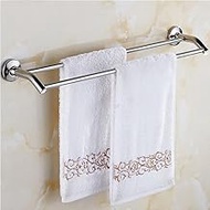 Double Bath Towel Bar Rack Stainless Steel Polished Chrome for Bathroom, Towel Rod Rack Holder Rail