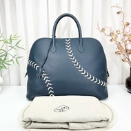 Hermes C刻 限量秀款 深藍保齡球Bolide45旅行包