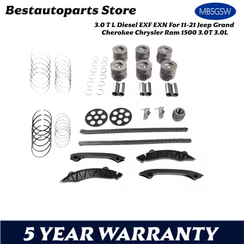 Engine Timing Chain Kit Piston Ring STD Set Fit 3.0 T L Diesel EXF EXN For 11-21 Jeep Grand Cherokee