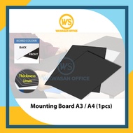 Mounting Board A3 / A4 / Black Cardboard / Craft Board Hitam (1pcs)