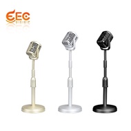 Classic Retro Dynamic Vocal Microphone Vintage Mic Universal Stand for Live Performance Karaoke Studio Record