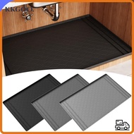 KKGOO Cabinet Liner, Silicone Waterproof Under Sink Mat, Multi-Function 34" x 22" Easy to Clean Sink