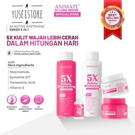 Animate Instant Whitening Series 5 in 1 PINK Animate Whitening Facial Brightener Skin Care Package