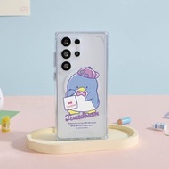 三麗鷗男團山姆企鵝購物趣防摔透明SAMSUNG手機殼