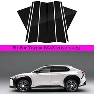 in stock 8Pcs Black Window Door Column B C Pillar Post Cover Trim For Toyota BZ4X 2022-2023 Auto Sti