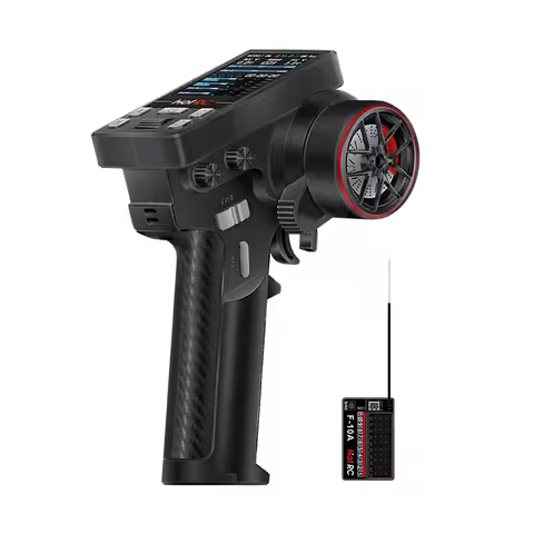 HotRC CT-10B 10 Channel Color Screen Remote Control 2.4g 10CH Receiver For Climbing Drift Vehicle RC