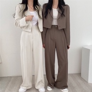 Women's Half Cropped Blazer Korean Version SUIT SUIT-2