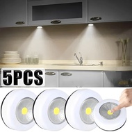 5PCS COB LED Touch Light ภายใต้ตู้ Led โคมไฟติดผนังไร้สายตู้เสื้อผ้าตู้ลิ้นชักตู้เสื้อผ้าสำหรับห้องนอนห้องครัว Night Light