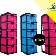 ERA / Applelady 5 Tiers Plastic Drawer/5 Tiers Cabinet/Storage Cabinet/Multipurpose/Kabinet Laci Pla