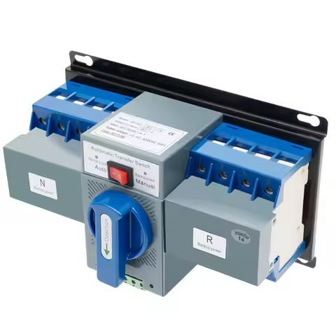 4P/63A Dual Power Automatic Transfer Switch Uninterrupted Power Solar transfer switch Auto/Manual