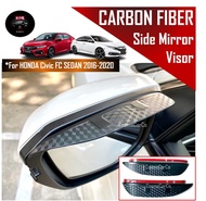 🔥SG SELLER🔥Honda CIVIC FC 10th Gen 2016-2020 Side Mirror Visor Rear View Carbon Fiber Accessories