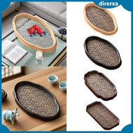 [Direrxa] Begonia Flower Glass Tray Jewelry Organizer Tray for Party Breakfast Bedroom