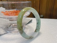 天然翡翠A貨緬甸灑金三彩玉鐲 特色手鐲 送禮