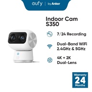 Eufy Security Indoor Cam S350-T8416 | Dual Cameras 4K UHD Resolution with 8x Zoom and 360° | Pet AI