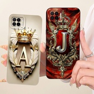 For OPPO A73 A93 2020 Case CPH2099 CPH2121 CPH2123 Luxury Crown Letters Soft Matte Silicone Shockpro