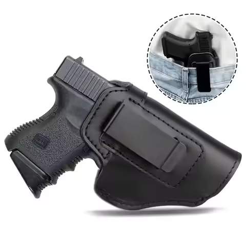 Left RIGHT Tactical Leather Holster for Concealed Carry Airsoft IWB Gun Holsters for Glock 17 19 43X