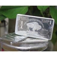 1 oz One Troy Ounce American Buffalo .999 Fine Aluminium Bullion Bar Al Element 1oz